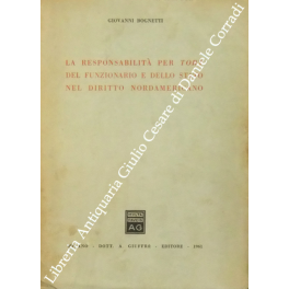 La responsabilità per tort del funzionario e dello Stato