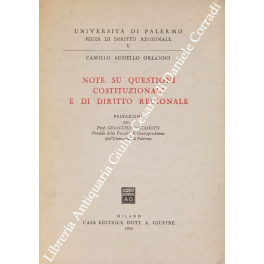 Note su questioni costituzionali e di diritto regionale