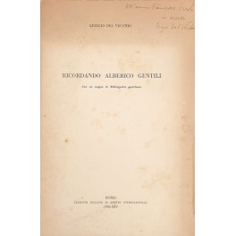 Ricordando Alberico Gentili. Con un saggio di bibl