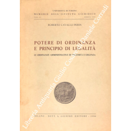 Potere di ordinanza e principio di legalità