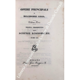 Opere principali. Nuovo prospetto delle scienze economiche