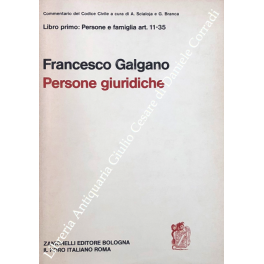 Delle persone giuridiche. Disposizioni generali.