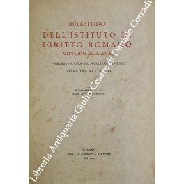 Bullettino Dell'Istituto di Diritto Romano Vittorio Scialoja