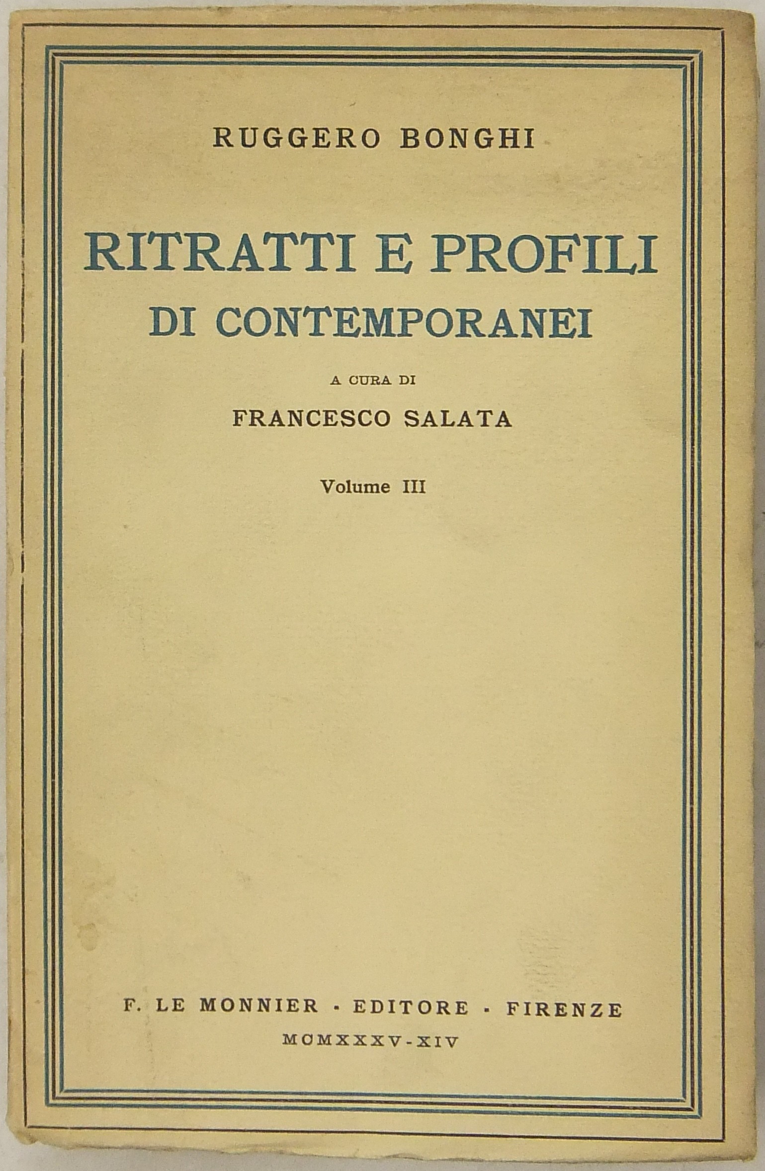 Ritratti e profili di contemporanei. A cura di Fra