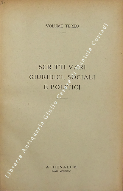 Opere giuridiche.